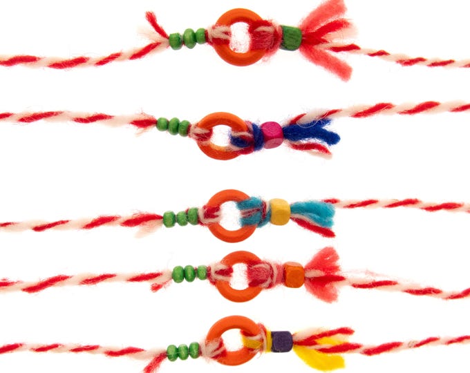 10 Handmade Martenichki Baba Marta Bracelets Martenitsa Bulgaria. Martenitsa Bulgaria. Bulgarian Red and White Bracelet. Martenichka Day Bg