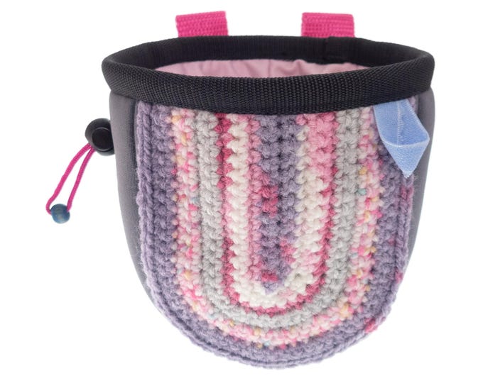 Bag for Climber, Rock Climbing Gear Chalk Bag, Indoor Cool Rock Climb Bag, Climber Gift Idea. M Size