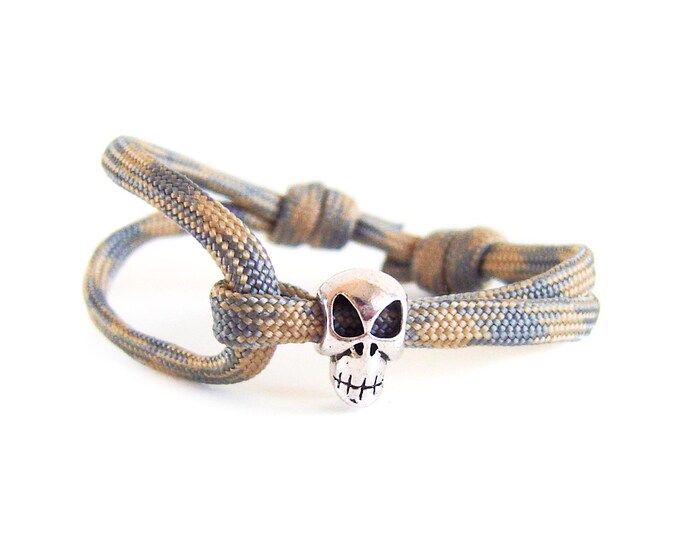 Skull Gifts For Him, Skull Bracelet For Men, Skull Jewelry, Skull Bracelets For Men. 4 mm