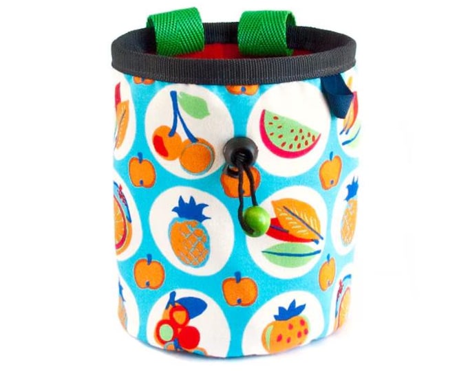 Climbing Chalk Bag. Bouldering Rock Climb Gifts, Cool Cute Handmade Chalkbag Bucket, Size L