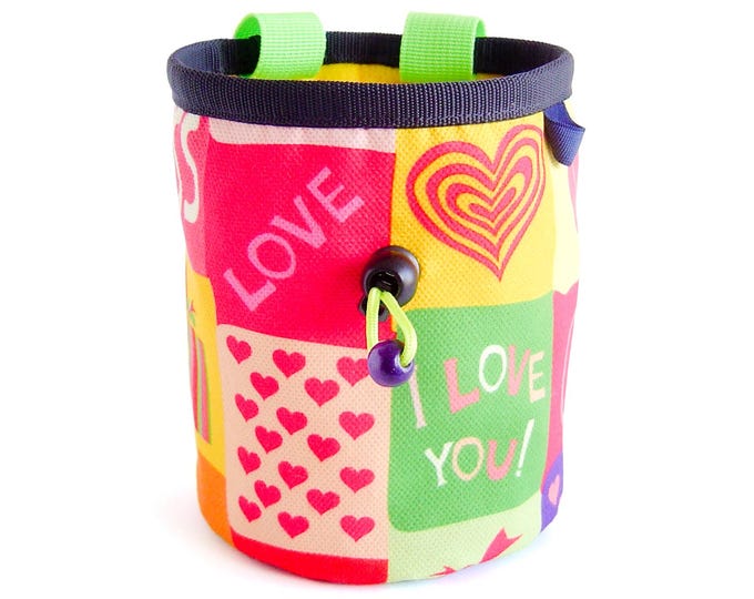 Handmade Chalk Bag. Unique Chalk Bag. OOAK Climbing Bag. Funky Bouldering Bag. Rock Climbing Chalk Bag. Large Chalkbag L Size