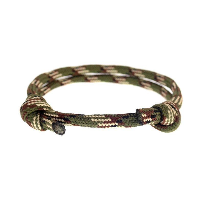 Men's Climbing Rope Bracelet. Double Rock Climbing Bracelet for Guys. Hiking Survival Gift. Men's or Women's Paracord Knot Jewelry. 4 mm image 7