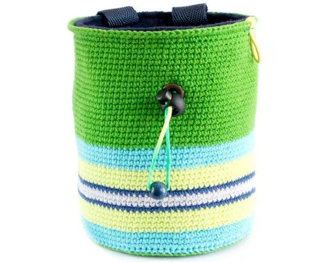 Crochet Chalk Bag. Trad Chalk Bag for Climbers. Climbers Gift Idea. Handmade Chalkbag L Size