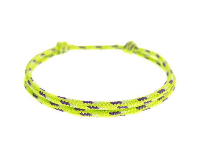 Love Luck Bracelet. Good Luck Armband for Ladies Guys Men Woman, Yellow Adjustable Knot String Bracelet. Travel Lucky Rope Bracelet. 2 mm
