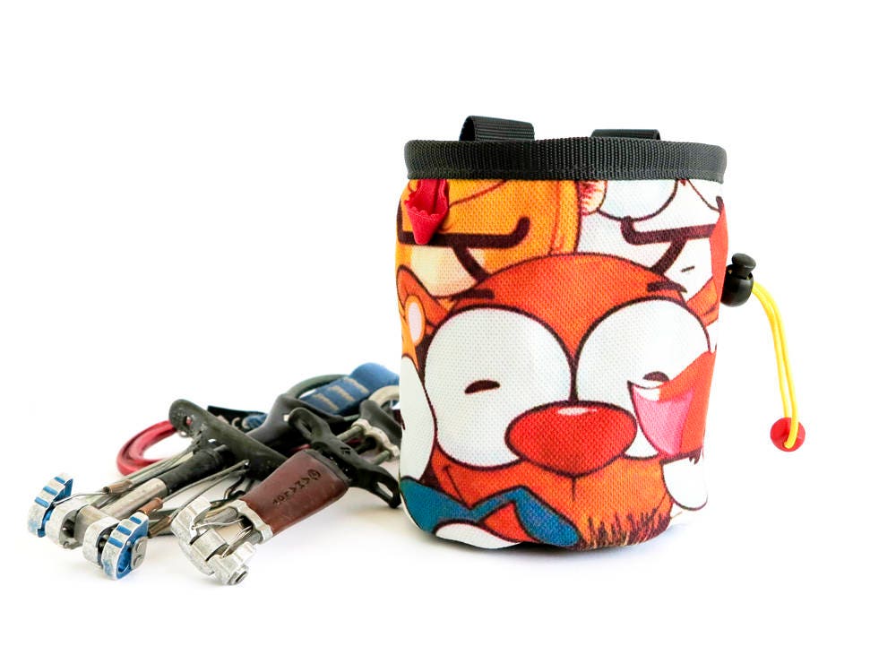 1 Unisex Climbing Gift Chalk Bag. Climbing Ironic Chalk Bag. Rock Climbing, Size M
