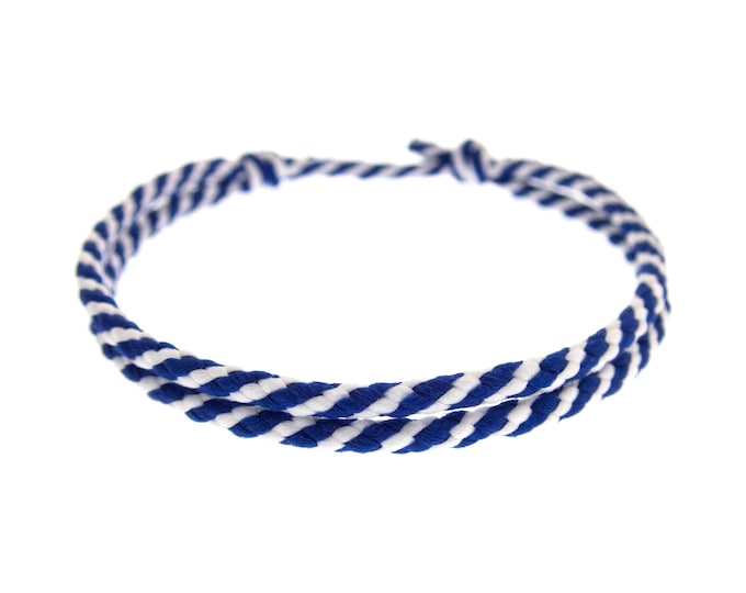 Ocean Bracelet Men / Women. Marine Friendship Bracelet. Blue Ocean Inspired Bracelets of Paracord. Sea Fan Love Life Jewelry of Rope. 2 mm