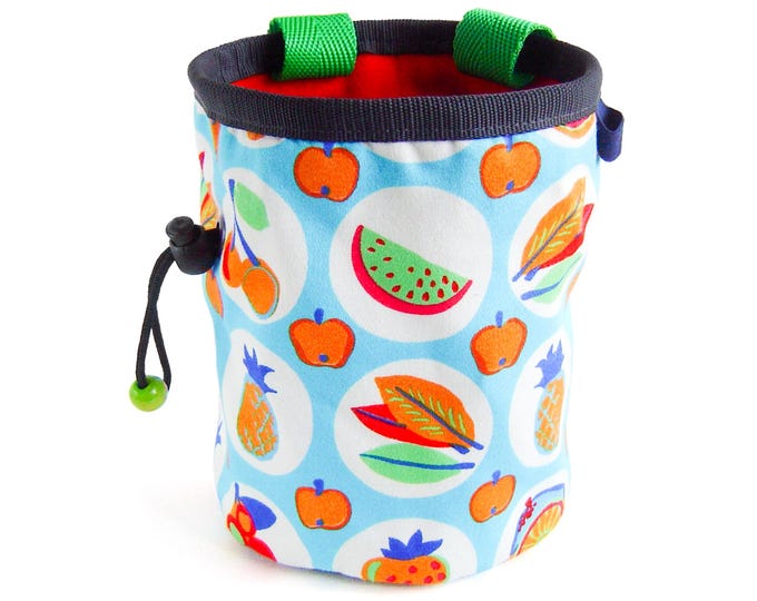 Rock Climber Gift, Big Chalk Bag, Bouldering Bucket, Climbing Chalk Bag, XL size