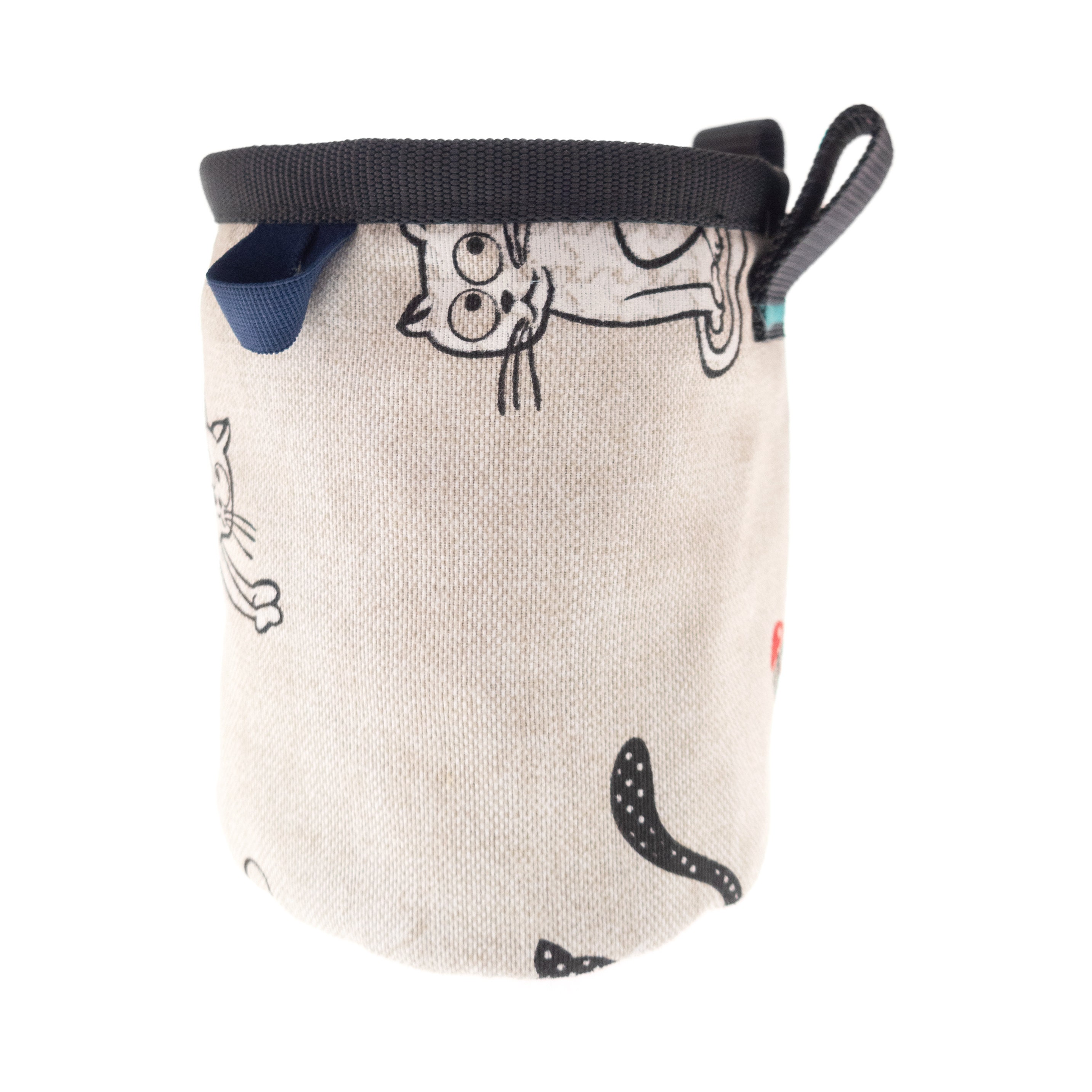 Lightweight Chalk Bag with Cat. Rock Climbing Bag. Bouldering Bag