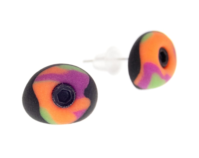 Rock Climbing Gear. Climb Holds Earrings Studs. Neon Bouldering Jewelry, Climber Gifts for Indoor Wall Climbing Gym. Men Women Accessories