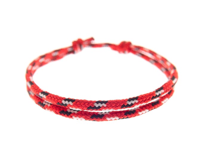 The Lucky Red String Bracelet. Protection Cord Bracelet. Good Luck Rope Jewelry Adjustable. Prayer Style. For Men, Women, Couples. 2 mm