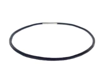 Mens Leather Bracelet Black. Designer Thin Wrap Bracelet. Adjustable Friendship Bracelet with Clasp for Dad, Family. Unisex