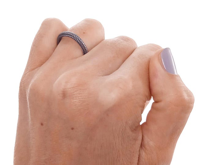 Rope Ring for Men, Women. The Mountain Ring Bouldering. Climbing Jewelry for Climber Girl, Boy. Hike, Fitness, Rock  Climb Gym Gifts Guide