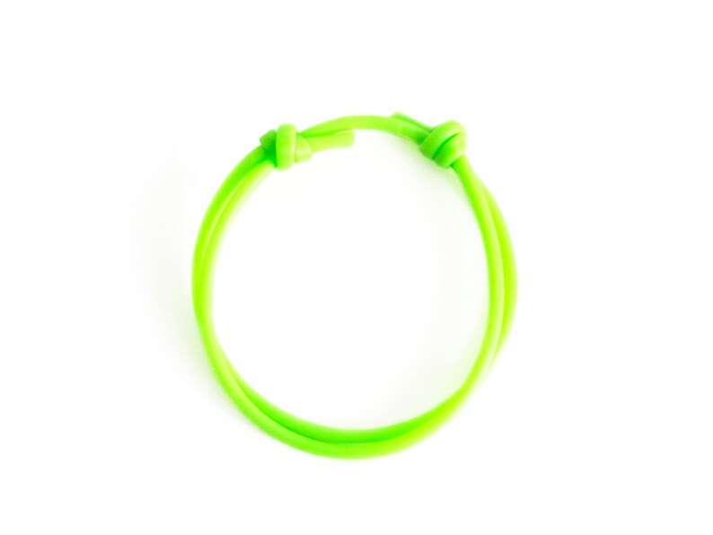 2 mm Non Metal Bracelet Designs Non Metal Jewelry Green Silicon Adjustable Rope Bracelet