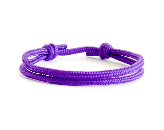 Quirky Bracelet, Quirky Friendship Bracelets, Quirky Bracelet Jewelry With Knots. Fun Men's Bracelet Of Rope. 3 mm