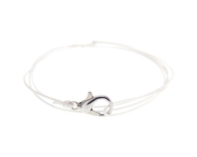 Men's or Ladies Adjustable Bracelet for Female, Male. Handmade Thin String Friendship Bracelet. Everyday Yoga Rope Ankle Anklet. 0.8 mm