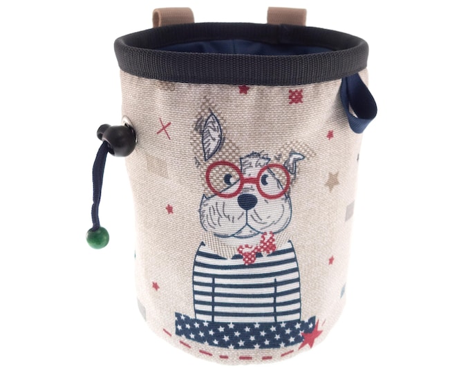 Large Bouldering Chalk Bag for Rock Climbing, Design for Big Hands, Giant Chalk Bucket. Men's L Size
