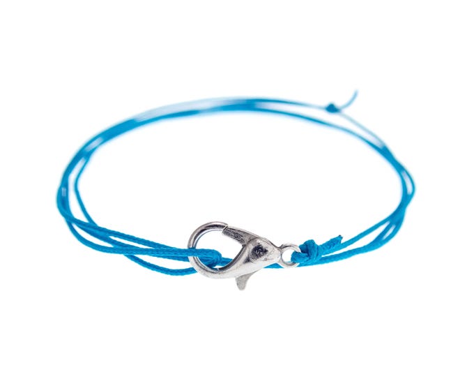 Waterproof Friendship Bracelet. Adjustable String Bracelet with Clasp Closure. Men's or Ladies Thin Nylon Cord Fashion Ankle Anklet. 0.8 mm
