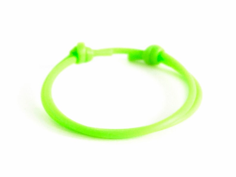 2 mm Non Metal Bracelet Designs Non Metal Jewelry Green Silicon Adjustable Rope Bracelet