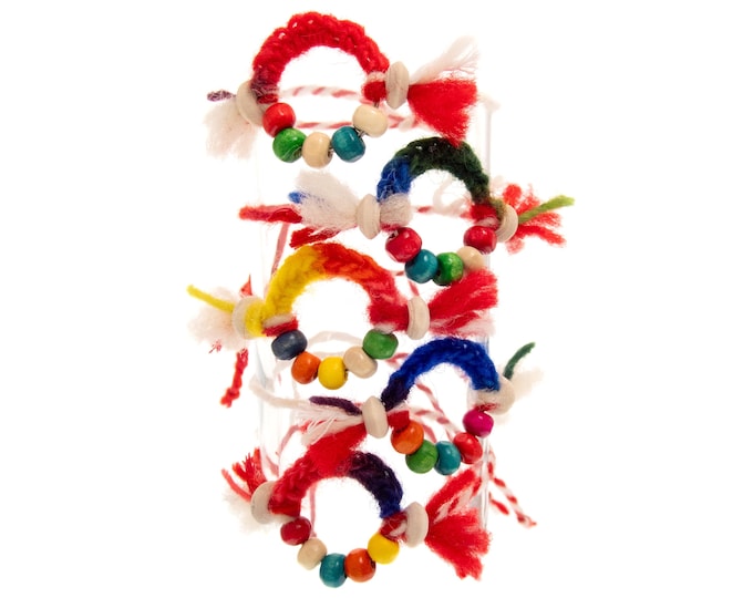 10 Martenitsa Bracelets Romanian Martisor. Martenichka Bracelet Bulgarian Martenitsi. Baba Marta Jewelry. 1 March Romania Tradition Spring