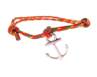 Summer Fashion Bracelet, Anchor Bracelet, Nautical Jewelry, Mens Anchor Bracelet. 2 mm