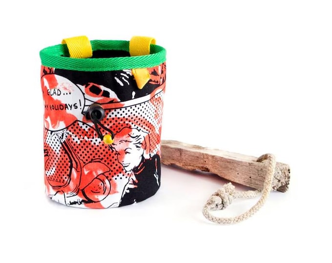 Large Chalk Bag. Rock Climbing Gear. Chalkbag. Comics Chalk Bag Climbing Bag. L Size