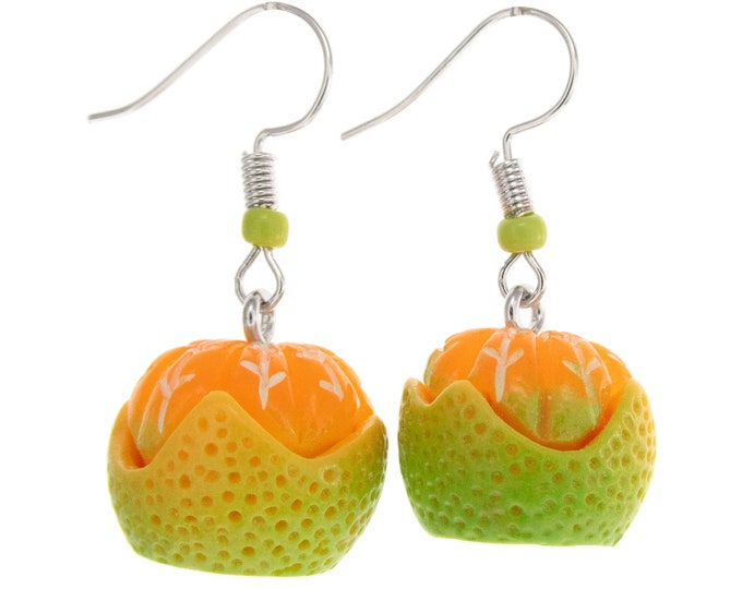 Summer Season Fruits Earrings. Summer Fruits Earrings. Orange Fruit Dangle Jewelry. Cute Novelty Drop Earrings for Women. Tropical Color