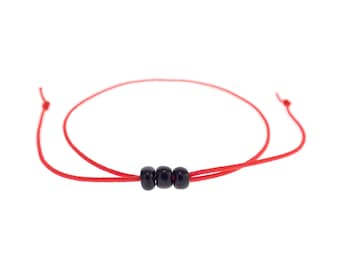 Elastic Bracelet Red Thread. Adjustable String Protection Bracelet. Red Cord Stretch Anklet. Buddhist, Kabbalah Bracelet for Women. Men 1mm