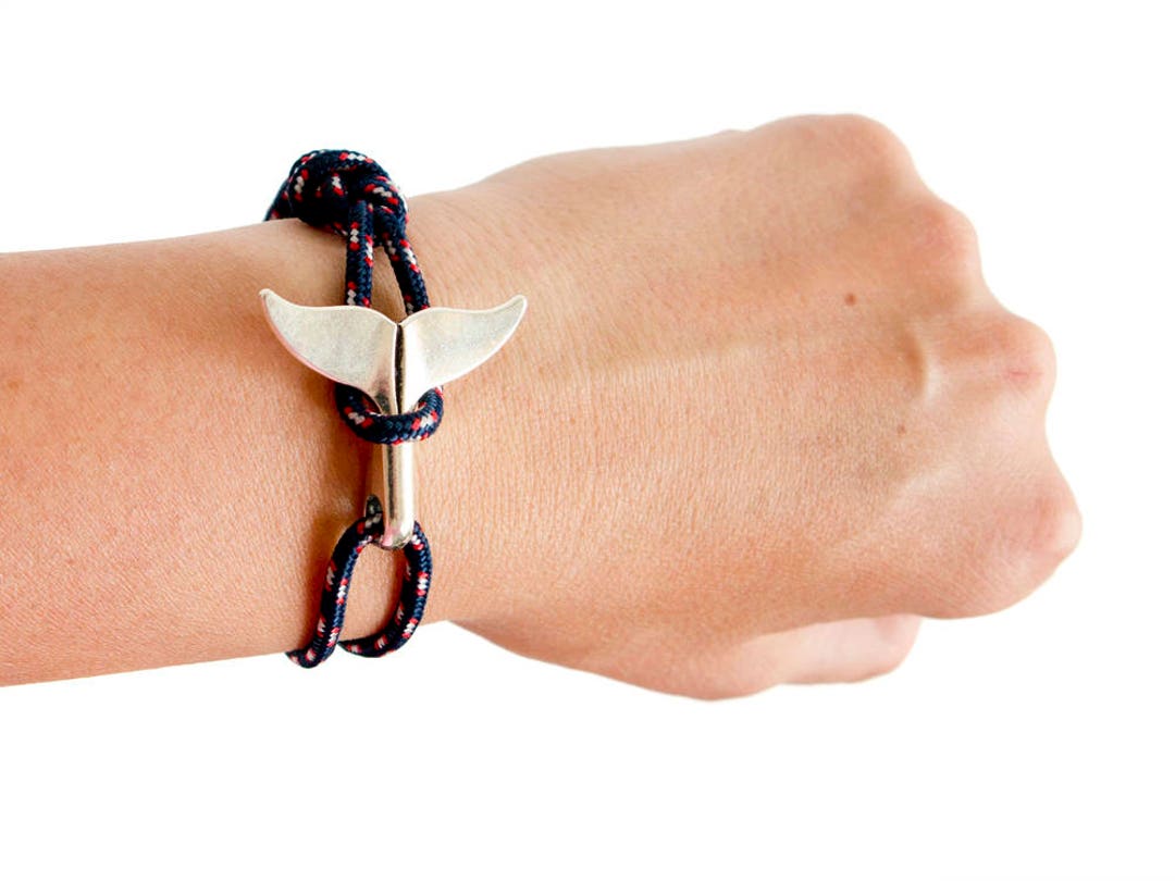 ★HARANG★ Whale Tail Half Half Double Chain Bracelet Ball Diamond Whale Tail Duet Bracelet - Cross Jewelers