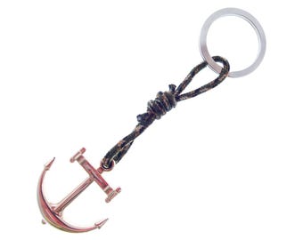 Anchor Keychain for Men, Gold Couple Favors Hope Key Ring, Personalized Best Friend Mens Key Chain
