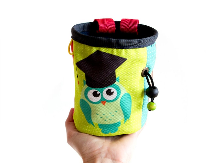 Funky Chalk Bag Sale. Bouldering Bag. Best Gift for Climbers M Size