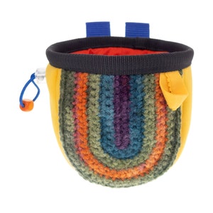 Chalk Bag Junior, Small Rock Climbing Magnesium Bag, Kids Chalk Bouldering  Pouch on Harness, Hand Knit. S Size