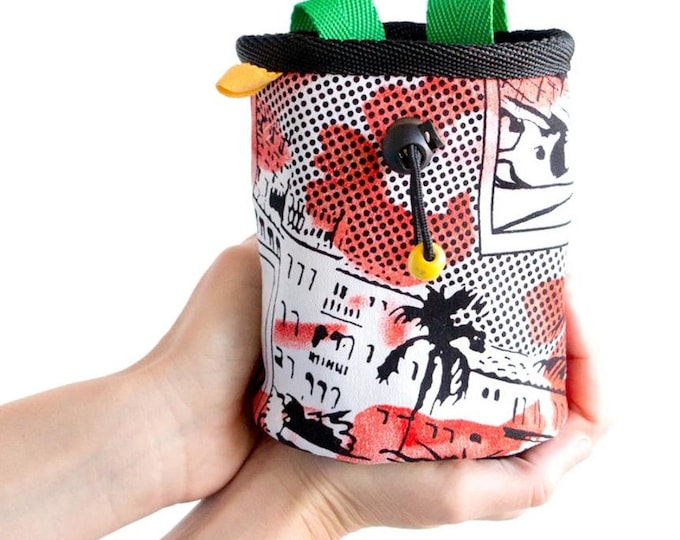 Best Chalk Bag for Climbing Chalkbag. Rock Climbing Bag for Out and Indoor Climbing. Unique Chalk Bag. Rock Climbing Gifts. M size