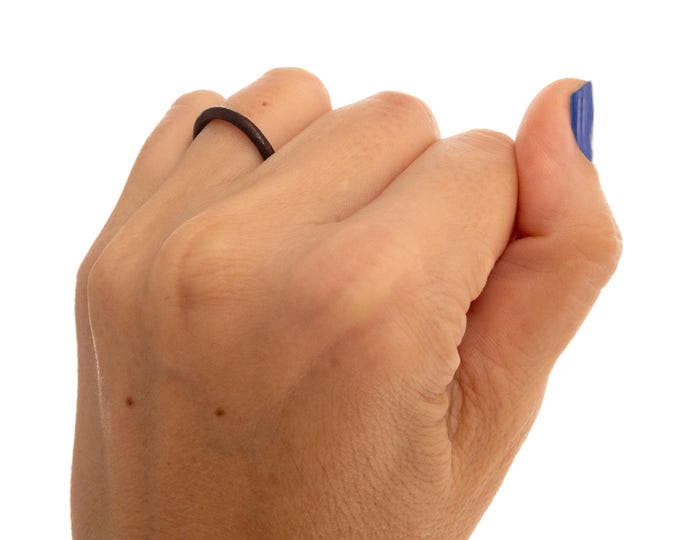 Leather Finger Ring Mens, Girls. Handmade Natural Leather Rings for Women, Minimal Genuine Leather Cord Jewelry for Men. Minimalist, Simple