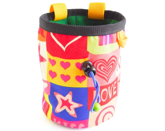 Climbing Chalk Bag. Climbing Chalk Bucket Bag, Big Climbing Chalk Bag for Rock and Sport Climb Large, Best Cute Love L Size