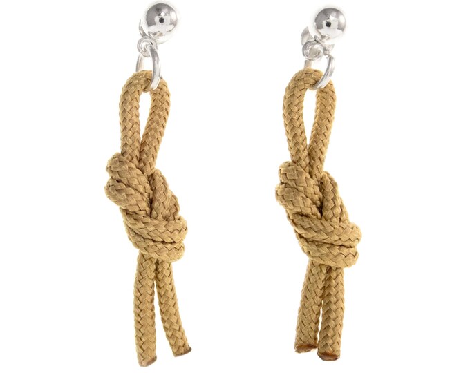 Best Friend Knot Earrings for Her. Big Dangle Rope Earrings with Figure 8 Knot for Rock Climbing Girl. Matching Long Dangling Jewelry Luxury