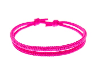 Friendship Bracelet Slip Knot, Adjustable Sliding Knot Closure. Unique String Bracelet Gift for Boyfriend Girlfriend. Unisex Rope Cord. 2 mm