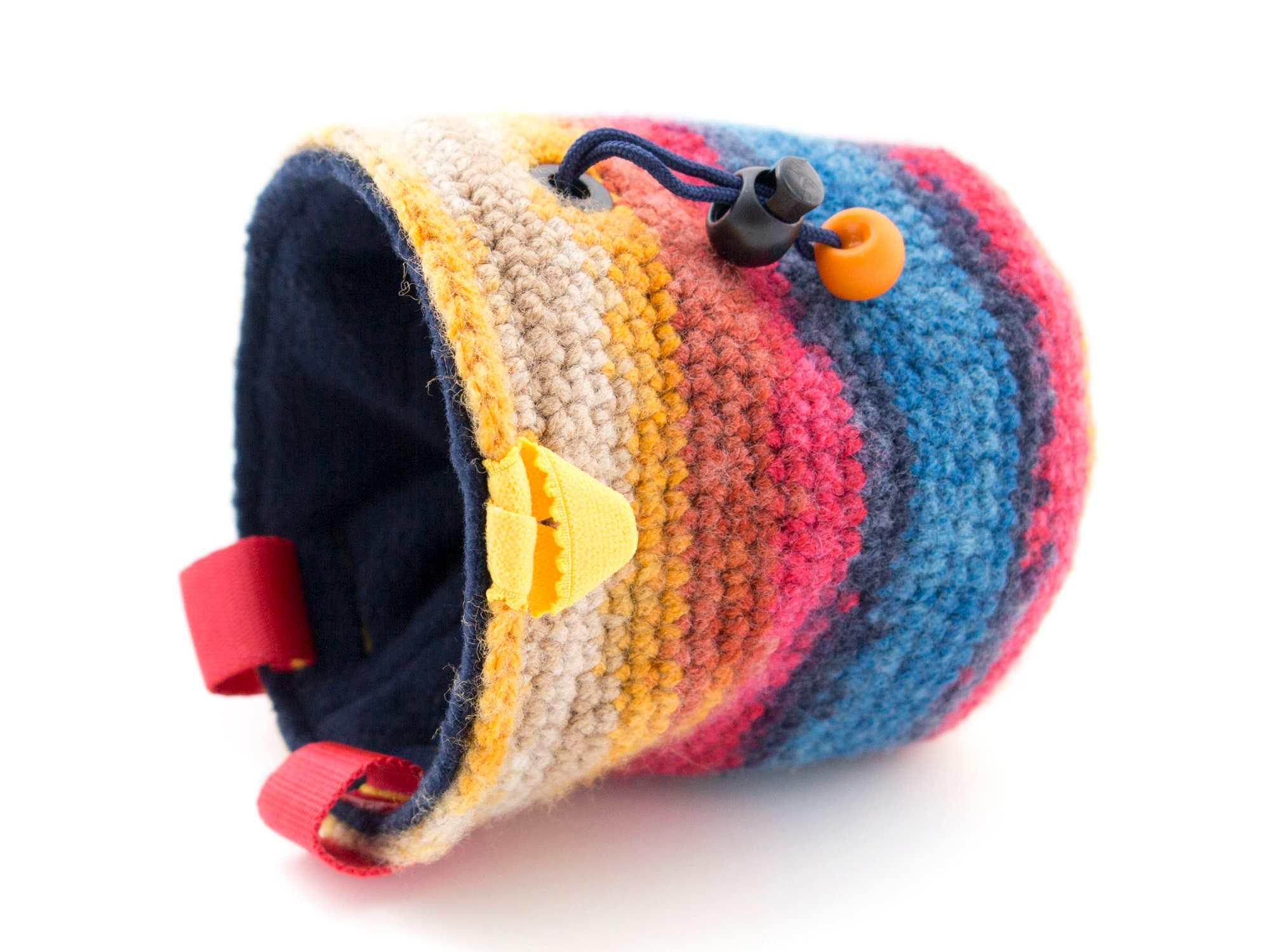 Two Loops Bouldering Chalk Bag Climbing Gear for Indoor and Traditional  Rock Climbing. Bouldering Bucket of Neoprene, Crochet. M Size