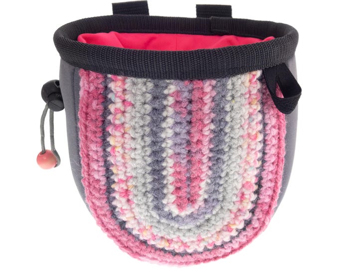 Bouldering Bag. Climbing Gym Chalk Bag for Magnesium. Chalk Purse for Rock Wall and Boulder. Hip Bucket Bag for Harness with Webbing. M Size
