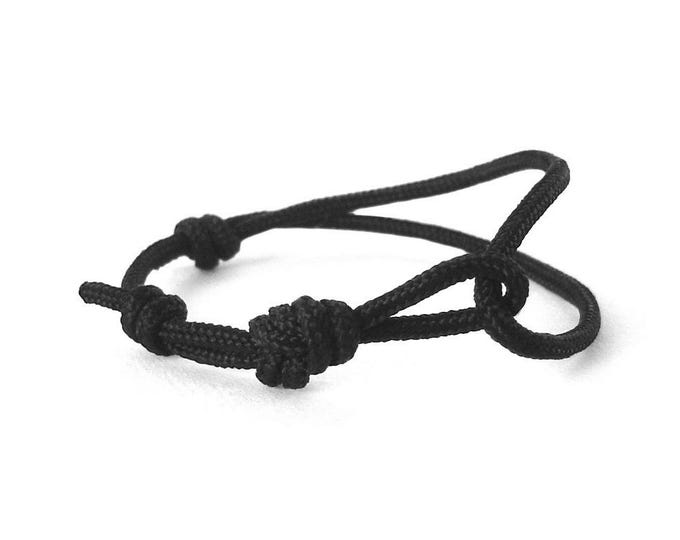 Infinity Bracelet for Man, Matching Best Friend Jewelry, Wish Friendship Accessories, Adjustable Rope Unisex Wristband. 3 mm