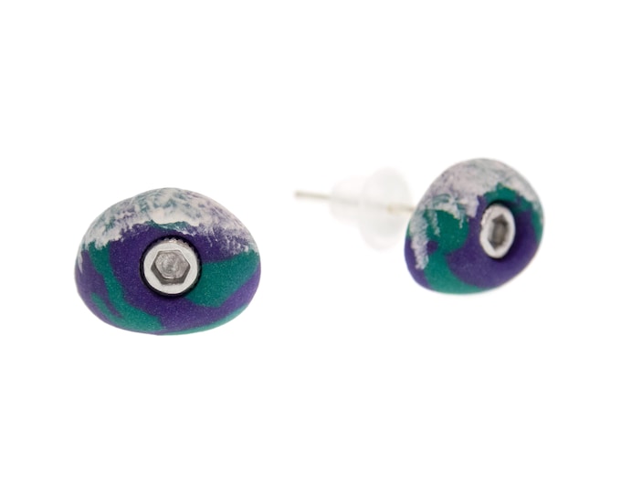Mini Rock Climbing Hold Stud Earrings. Bouldering Gift. Small Climbing Jugs Earrings Studs. Mens Jewelry for Rock Climber. Funky Climb Gear