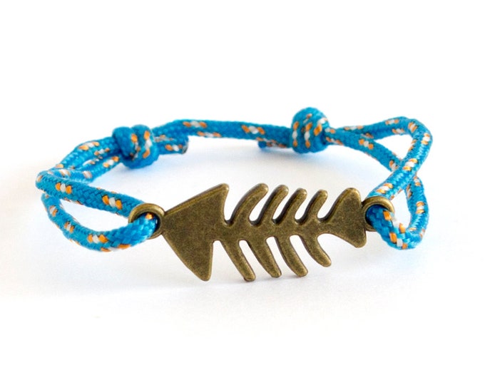 Fish Bracelet, Fish Jewelry Men, Fish Friendship Bracelet, Fisherman Gift Ideas. 2mm
