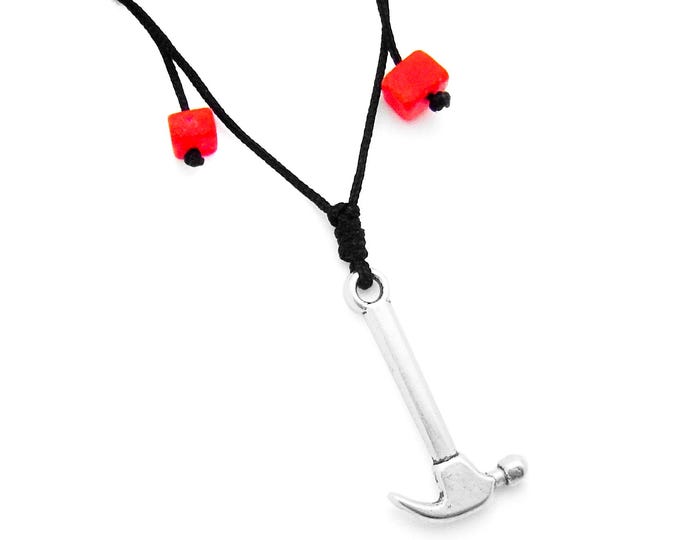 Hammer Pendant. Hammer Necklace. Alpine Hammer Jewelry. Gifts for Climbers. Rock Climbing Jewelry. Rock Climbing Gifts. 0.8 mm