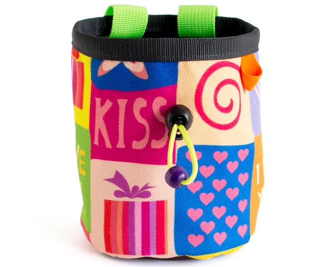 Gifts Rock Climbers, Trad Climbing Bag, Ultralight Chalkbag. Gifts for Climbers, Size M