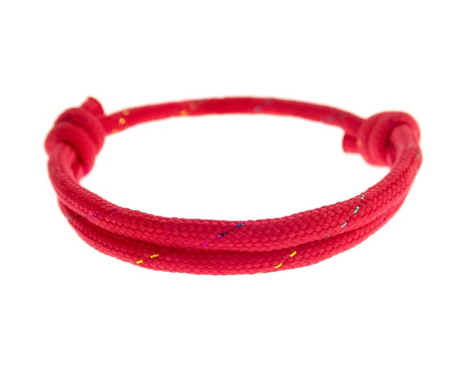 Red Cord Around Wrist Bracelet. Lucky Red String Bracelet for Guys, Girls. Tibetan Good Luck Bracelet Adjustable Kabbalah Wristband. 4mm