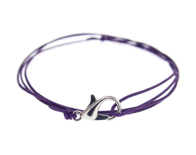 Waterproof Friendship Bracelet with Closure. Adjustable String Wrap Bracelet with Clasp. Activity Cord Ankle Bracelet for Ladies, Men 0.8mm