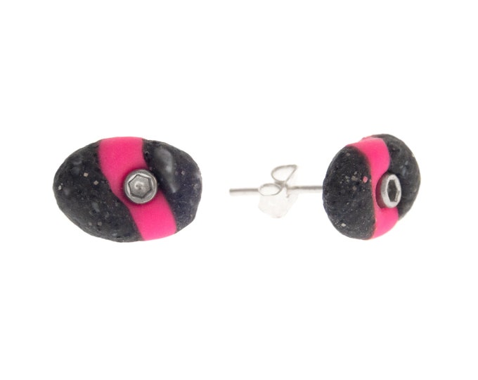 Indoor Rock Climbing Gift Ideas. Rock Climbing Earrings for Adults. Pink Climbing Holds Earrings. Unique Birthday Gifts for Woman, Climbers