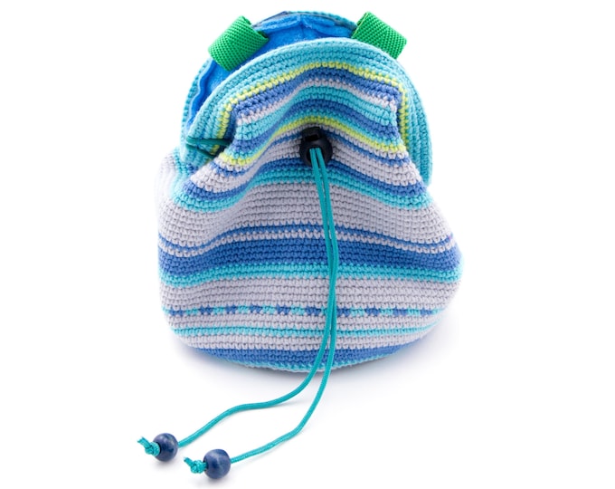 Chalk Bucket for Bouldering. Super Large Chalk Bag XXL Crochet Bucket for Climbing For Big Hands