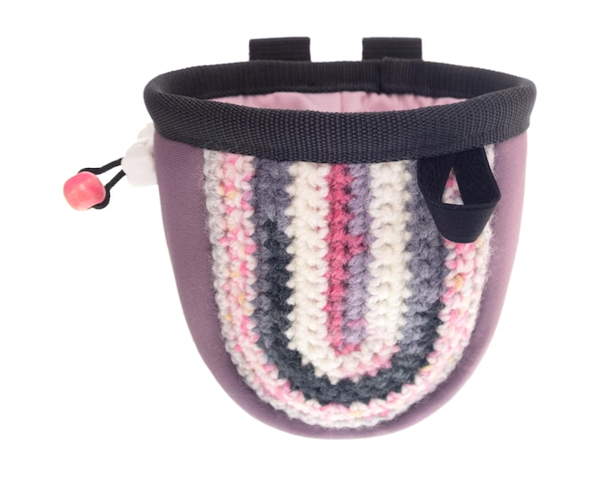 Children's Chalk Bag Climbing. Chalk Bucket Bouldering Gear. Sport and Rock Climbing Chalk Bag for Kids. Pink Mini Chalk Pouch. S Size