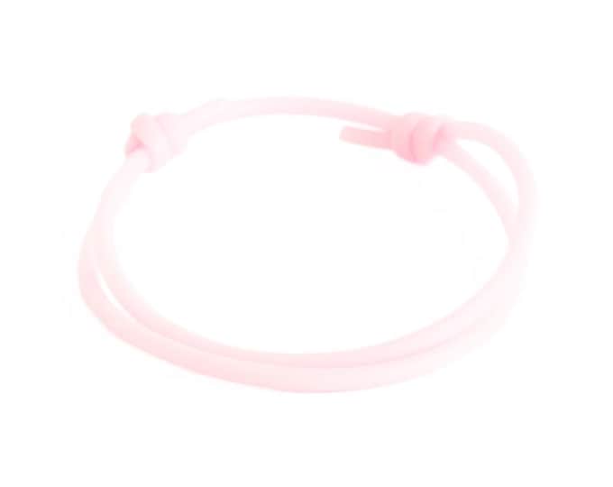 Pink Bracelets for Women. Pink Bracelet Hawaii, Silicone Bracelet Men. Adjustable Rope Bracelet. 2 mm