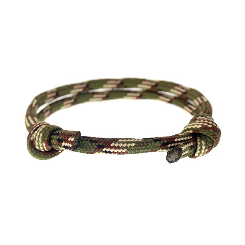 Men's Climbing Rope Bracelet. Double Rock Climbing Bracelet for Guys. Hiking Survival Gift. Men's or Women's Paracord Knot Jewelry. 4 mm image 9